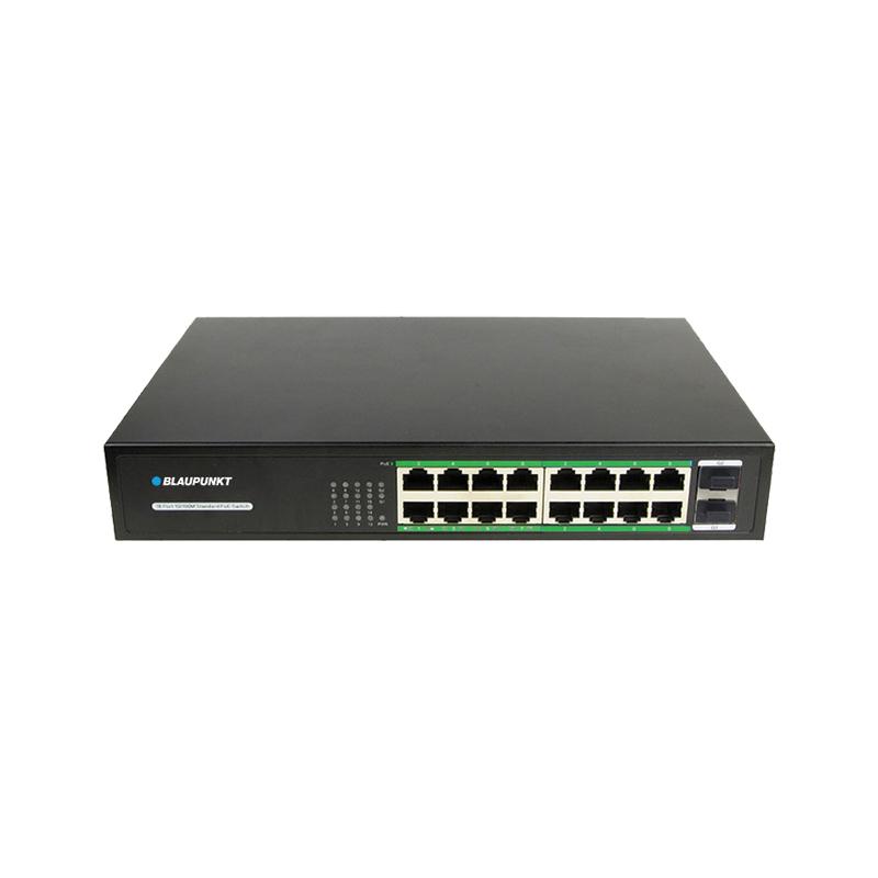 Switch 16 portni POE gigabitni neupravljivi SFP BLAUPUNKT BP-SWP-16GP2GF-250