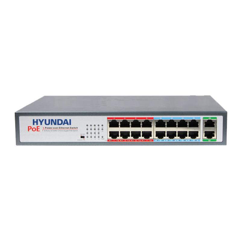 Switch POE 18 portni gigabitni neupravljivi HYUNDAI HYU-NE-SW-U16PL001